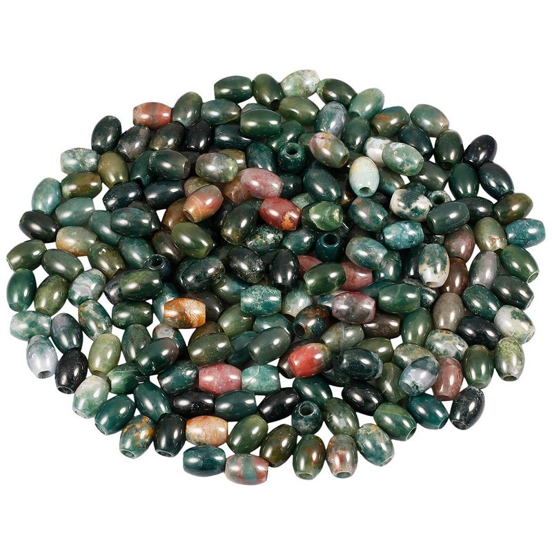 Nupuyai Pack of 30 Barrel Large Hole Beads for Jewelry Making, Polished Rondelle Stone Macrame Beads fit Charms Bracelet, Indian Agate - Image 5